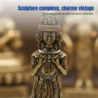 Brass Zaki Lhamo Buddhist Statue, Tibetan Deity, Home Art Decor