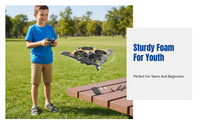 Foam RC Airplane, Stunt Plane, LED Lights, Impact-Resistant, 4-Axis Aircraft for Kids