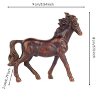 Bronze Alloy Horse Figurine, Desktop Decor, Vintage Craft, Success Symbol