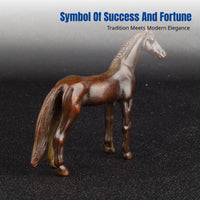 Bronze Alloy Horse Figurine, Desktop Decor, Vintage Craft, Success Symbol