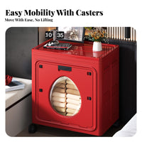 Large Capacity Foldable Storage Box Foldable Container Wheeled Bedroom Organizer Flip Lid Transparent Panel Suitable for Bedroom Closet Home Decoration