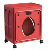 Large Capacity Foldable Storage Box Foldable Container Wheeled Bedroom Organizer Flip Lid Transparent Panel Suitable for Bedroom Closet Home Decoration
