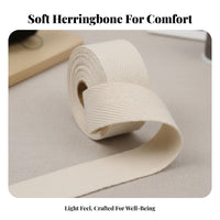 Handmade Herringbone Tape, Cream, Clothing, DIY, Border Trim