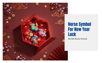 Zodiac Horse Symbol Decor, Chinese Style Resin Gift Box Set, Good Fortune Car Decoration, Business Souvenir