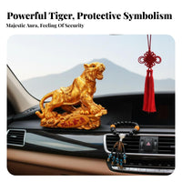 Tiger Car Ornament, Summit Tiger Zodiac Resin Dashboard Decor, Powerful Interior Accent for Men