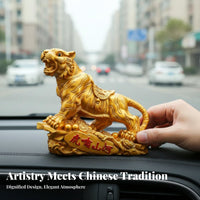 Tiger Car Ornament, Summit Tiger Zodiac Resin Dashboard Decor, Powerful Interior Accent for Men