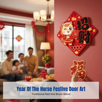 Fu Character Door Sticker, Seasonal Holiday, 2026 Horse Year, Entry Decor