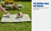 All-Season Small Animal Enclosure Base Mat, Thick Plush Pet Bed, Multi-Functional Sleeping Blanket, Random Cartoon Design, For Lop Rabbits, Guinea Pigs