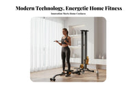 Rowing Machine, Multi-Functional Home Gym, Foldable Power Rack, Adjustable Resistance, Game Interactive, Strength Training