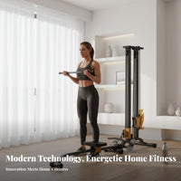 Rowing Machine, Multi-Functional Home Gym, Foldable Power Rack, Adjustable Resistance, Game Interactive, Strength Training