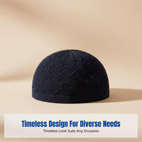 Embroidered Muslim Prayer Cap, Breathable Hui Men's Hat, relaxed adaptable Design