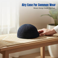 Embroidered Muslim Prayer Cap, Breathable Hui Men's Hat, relaxed adaptable Design