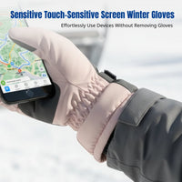 Ski Gloves, Winter Waterproof Thermal, Touchscreen, Windproof, Unisex, Outdoor Cycling Hiking