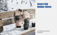 Ski Gloves, Winter Waterproof Thermal, Touchscreen, Windproof, Unisex, Outdoor Cycling Hiking