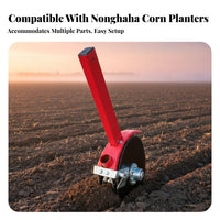 Corn Planter Accessories, 18 Lightweight Fertilizer Disc Opener, Fixed Base, Soil Plate, Sturdy Metal Construction