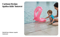 7th Generation Snake-Shaped Swimming Ring, Inflatable Thickened Kids Pool Float, Double air chamber coral