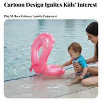 7th Generation Snake-Shaped Swimming Ring, Inflatable Thickened Kids Pool Float, Double air chamber coral