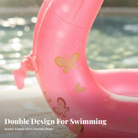 7th Generation Snake-Shaped Swimming Ring, Inflatable Thickened Kids Pool Float, Double air chamber coral