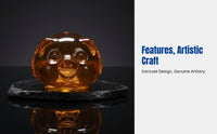 Crystal Pig Decor, Golden Pig, Zodiac Animal, Business Gift, Home Accent