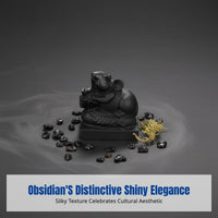 Natural Volcanic Glass Zodiac Decor, Polished Creature Figurine, Chinese Zodiac, Office Decoration, Random Design