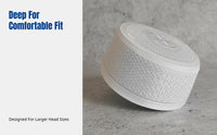 Men's Embroidered Prayer Cap, Large, 7.5cm Deep, Round Top, No Brim