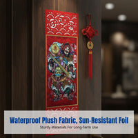 Flannel Gold Foil Door God Sticker, Waterproof, Weatherproof, Holiday Decor, Yuchi Gong, Qin Qiong, Jingde