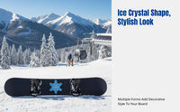 Snowboard Anti-Slip Pad, Thick Transparent Stomp Pad, Collision Protection, Ice Crystal Design
