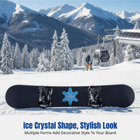 Snowboard Anti-Slip Pad, Thick Transparent Stomp Pad, Collision Protection, Ice Crystal Design