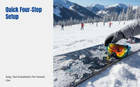 Snowboard Anti-Slip Pad, Thick Transparent Stomp Pad, Collision Protection, Ice Crystal Design