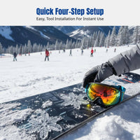Snowboard Anti-Slip Pad, Thick Transparent Stomp Pad, Collision Protection, Ice Crystal Design