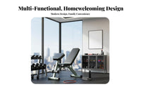 Adjustable Barbell Rack, Leg Press Stand, Multi-Functional Weight Bench, Home Fitness
