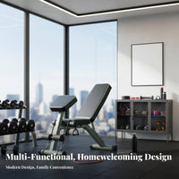 Adjustable Barbell Rack, Leg Press Stand, Multi-Functional Weight Bench, Home Fitness