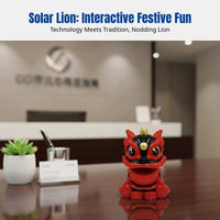 Solar Lion Dance Decor, Chinese Style, Desktop, Auto Nodding