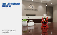 Solar Lion Dance Decor, Chinese Style, Desktop, Auto Nodding