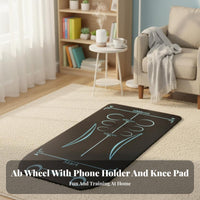 Intelligent Ab Wheel, Four-Wheel, Auto Rebound, Six-Elbow Support, Wide Rollers, Abdominal Training Gear