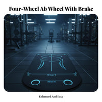 Intelligent Ab Wheel, Four-Wheel, Auto Rebound, Six-Elbow Support, Wide Rollers, Abdominal Training Gear