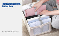 Visible Opening Storage Box, Foldable Cotton Linen Organizer, Drawer Design for Wardrobe Clothes, Home Use