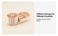Rotating Makeup Organizer, Desktop Storage Box, Multi-Compartment Cosmetic Holder for Vanity Table