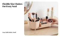 Rotating Makeup Organizer, Desktop Storage Box, Multi-Compartment Cosmetic Holder for Vanity Table
