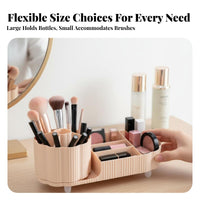 Rotating Makeup Organizer, Desktop Storage Box, Multi-Compartment Cosmetic Holder for Vanity Table