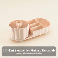 Rotating Makeup Organizer, Desktop Storage Box, Multi-Compartment Cosmetic Holder for Vanity Table