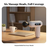 Rechargeable Mini Electric Massager, 6 Heads, Muscle, Neck