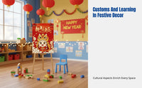2026 New Year Display Board, Year of the Horse Theme, Kindergarten Classroom Decoration, Cartoon Welcome Sign