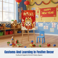 2026 New Year Display Board, Year of the Horse Theme, Kindergarten Classroom Decoration, Cartoon Welcome Sign