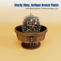 Tibetan Water God Statue, Metal Buddhist Altar Decor, Home Wealth Offering