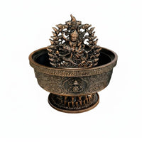 Tibetan Water God Statue, Metal Buddhist Altar Decor, Home Wealth Offering