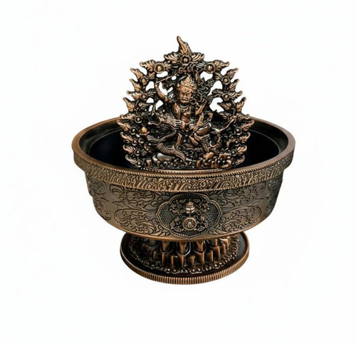 Tibetan Water God Statue, Metal Buddhist Altar Decor, Home Wealth Offering