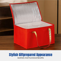 Gold Rectangular Insulated Bag, Thick Aluminum Foil, Travel, Kids, Gift