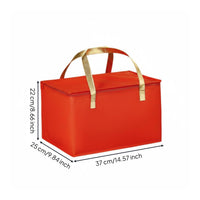 Gold Rectangular Insulated Bag, Thick Aluminum Foil, Travel, Kids, Gift