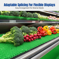Display Cabinet Anti-Freeze Pad, Artificial Grass Mat, Non-Slip Rug, Splicable Green Mat for Refrigerator, Balcony